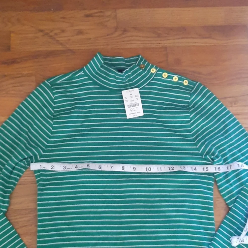 NWT J Crew striped mockneck top - Picture 4 of 5